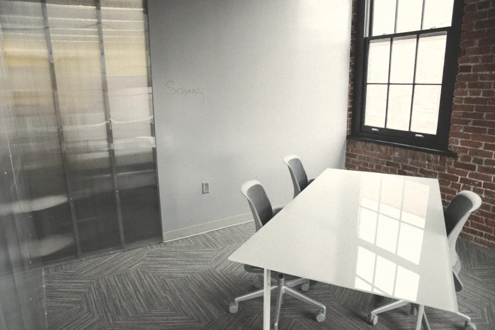 An empty office meeting room