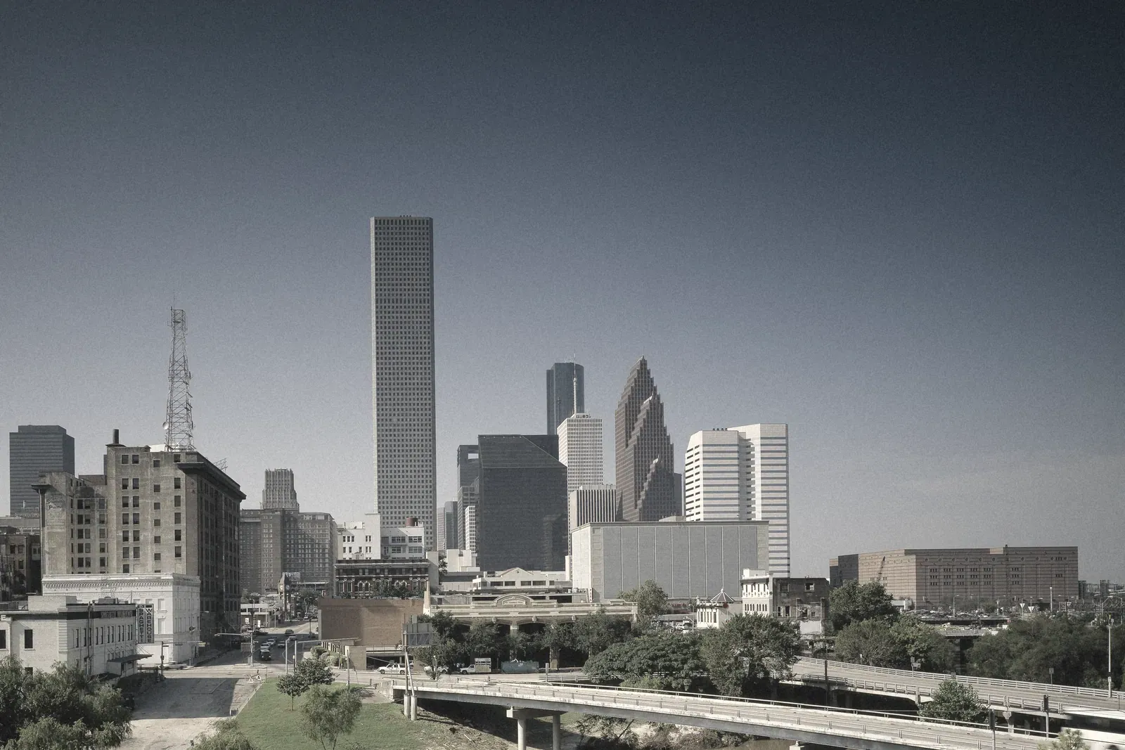 Downtown Houston skyline on a clear day