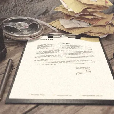 A signed document on a clipboard on a desk